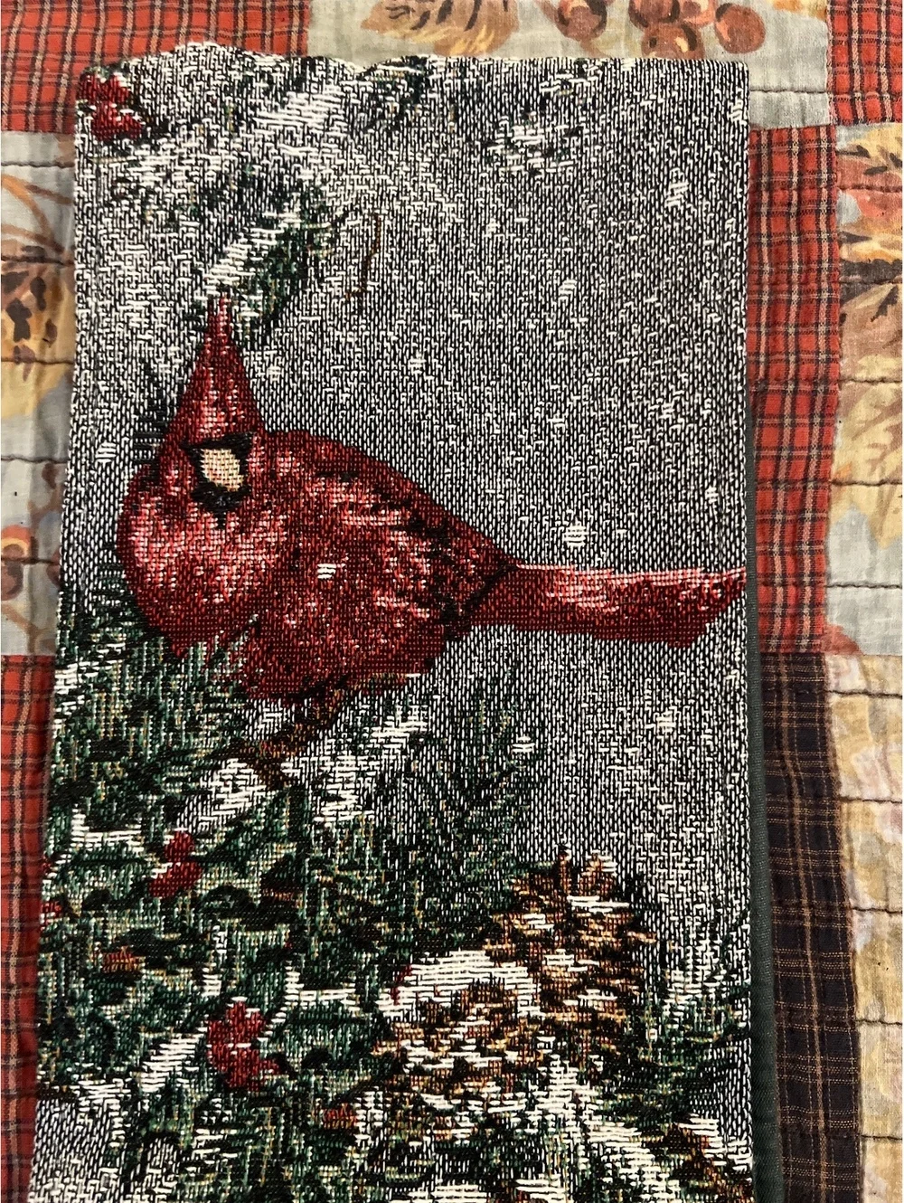 Cardinal Bird Winter Wall Hanging Tapestry
